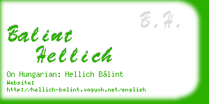 balint hellich business card